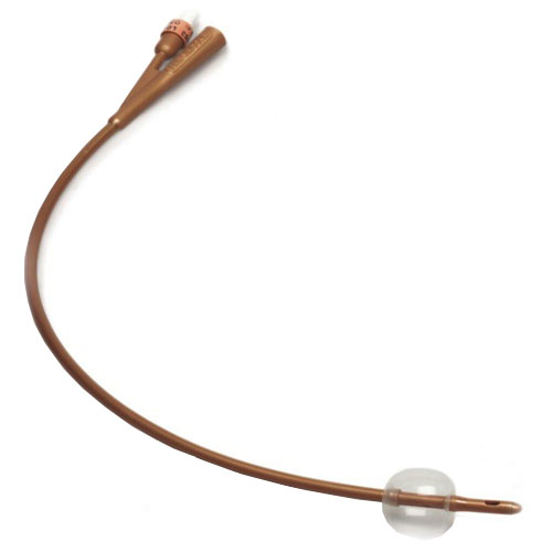Kendall Dover 2-Way Silver-Coated Silicone Foley Catheter, 18Fr 16" L, 5cc Balloon Capacity