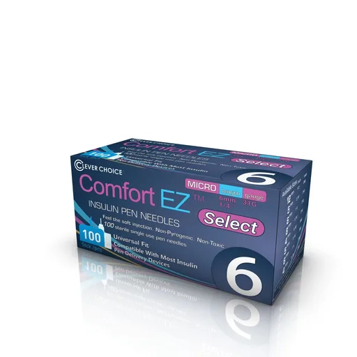 Clever Choice Comfort EZ Select Insulin Pen Needles 31G x 1/4", 100 count