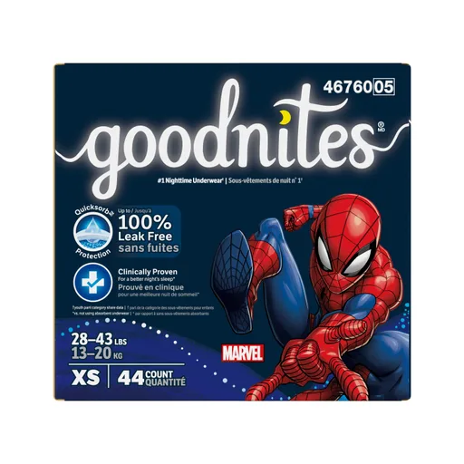 Goodnites Youth Pants for Boys X-Small, Giga Pack
