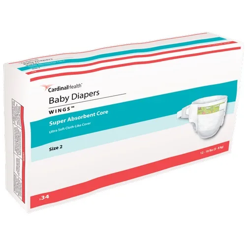 Cardinal Health Baby Diapers Wings™ Size 2