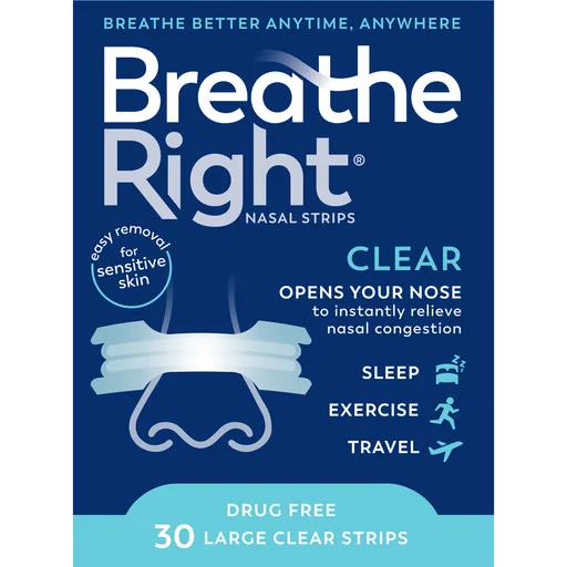 Breathe Right Clear Strips - Large (30 ct.)