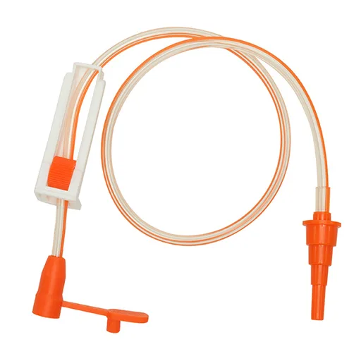 NeoMed Male/Female Enteral Extension Set, with Clamp, Large Bore, 18"
