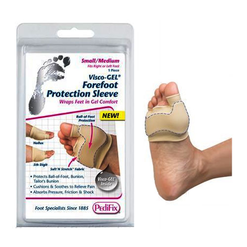 Pedifix Visco-GEL Forefoot Protection Sleeve, Small/Medium