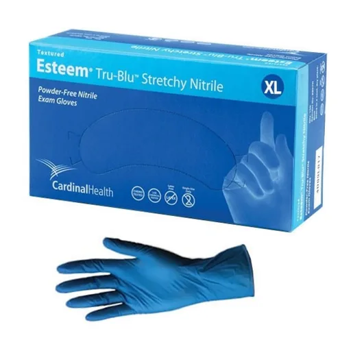 ESTEEM Stretch Nitrile Exam Gloves - X-Large, Blue