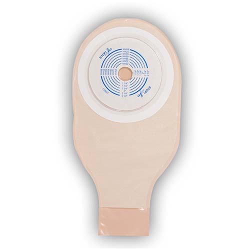 ConvaTec ActiveLife One-Piece Drainable Pouch, 3/4" to 2-1/2" Cut-To-Fit Durahesive Plus Skin Barrier, 12" L, Opaque