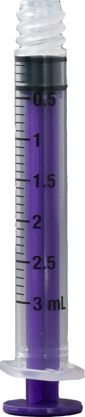 Vesco ENFit Medication Syringe, Low Dose Tip, 3mL