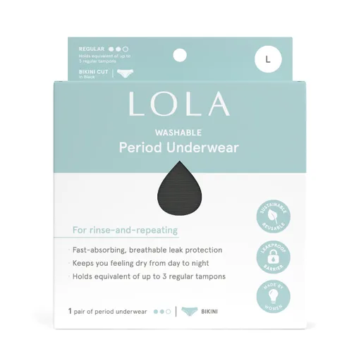 LOLA Washable Period Underwear, Size Large