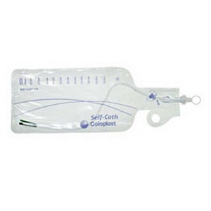 Coloplast Self-Cath Unisex Closed System Intermittent Catheter with Guide Strip and Insertion Supplies 14Fr, 16'' L, PVC