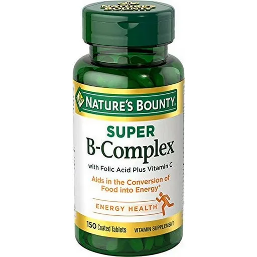 Nature's Bounty B Complex Super with Folic Acid and Vitamin C Tablets