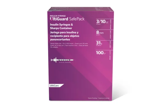 U-100 Ultiguard Safe Pack Mail-Back Insulin Syringes