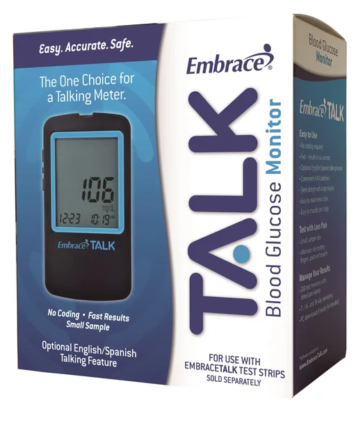 Omnis Health Embrace Talking Blood Glucose Meter