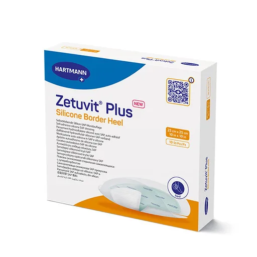 Zetuvit Plus Silicone Border Heel SAP Dressing