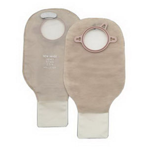 Hollister New Image Two-Piece Drainable Pouch, Filter, Clamp Closure, 2-1/4" Flange, Transparent