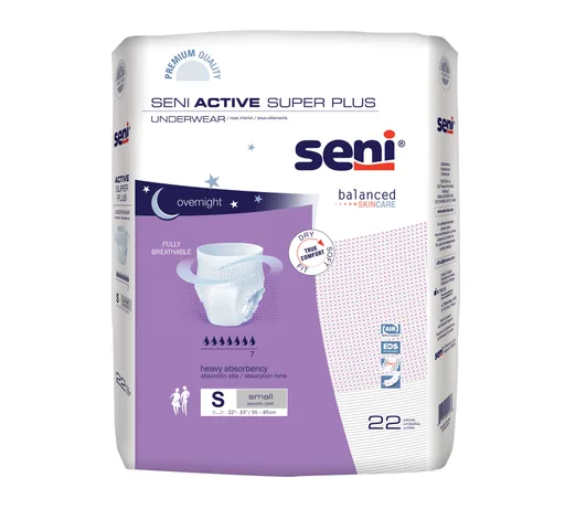 TZMO Seni Active Super Plus Pull-On Underwear, Small, 22 Count