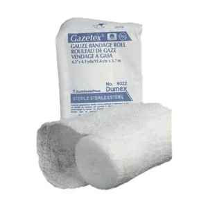 Gazetex Bandage Roll 2.5" x 3 yds, 6 Ply, Sterile, Latex-Free