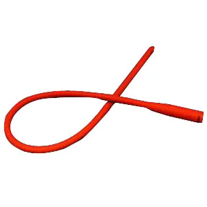 Amsino AMSure Male Latex Red Rubber Urethral Catheter 14Fr 16"