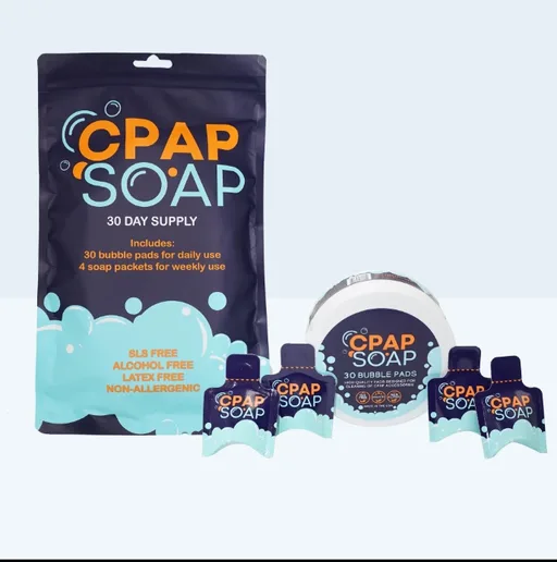 Liviliti CPAP Soap Bubble Pads and Soap Packets Kit, 30 Day Supply
