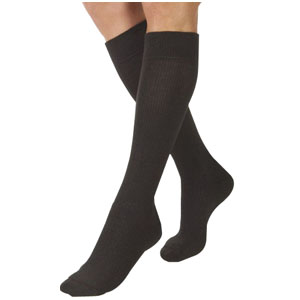 BSN Jobst Unisex ActiveWear Knee-High Firm Compression Socks, Closed Toe, XL Full Calf, Cool Black