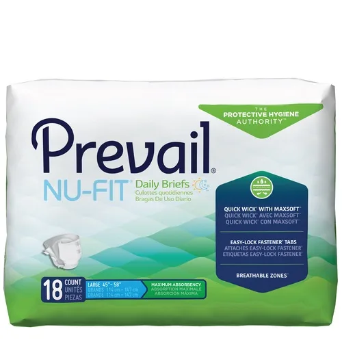 Prevail Nu-Fit Adult Brief, Large (45"- 58")