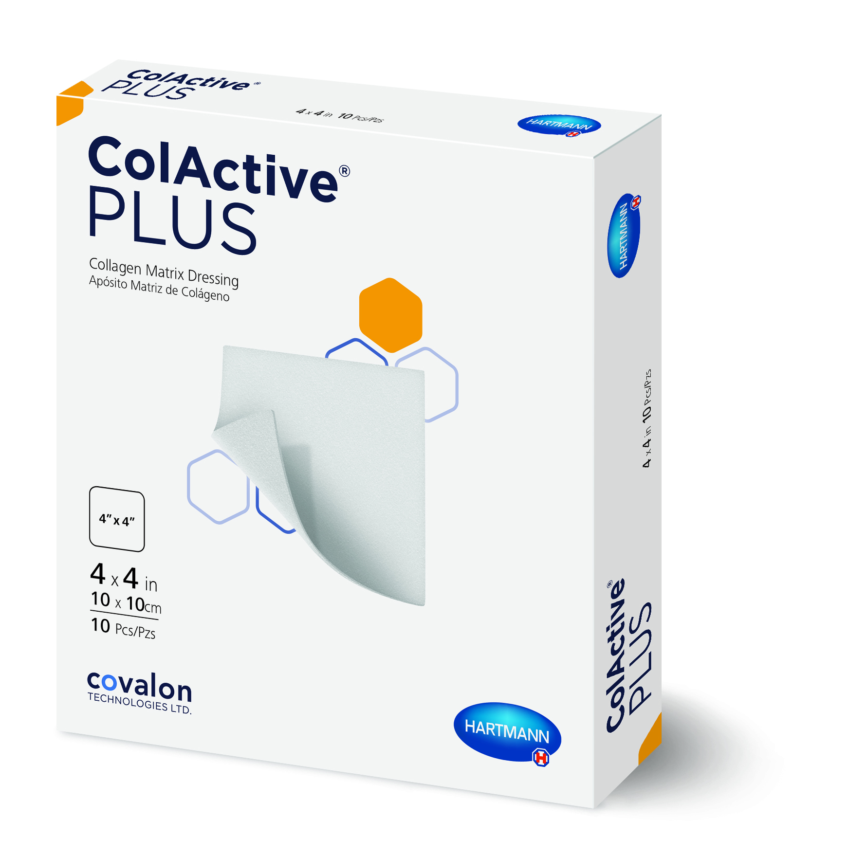 Covalon ColActive Plus Collagen Matrix Dressing, 4" x 4"