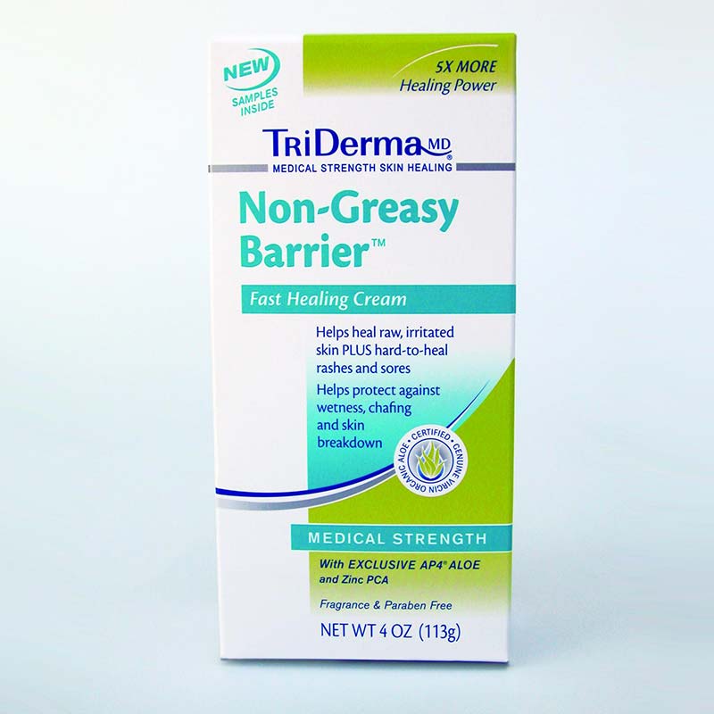 Genuine Virgin Aloe TriDerma Barrier Fast Healing Cream, Non-Greasy, Fragrance-Free, 4 oz