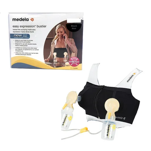 Medela Easy Expression Breast Pump Bustier, Small, Black