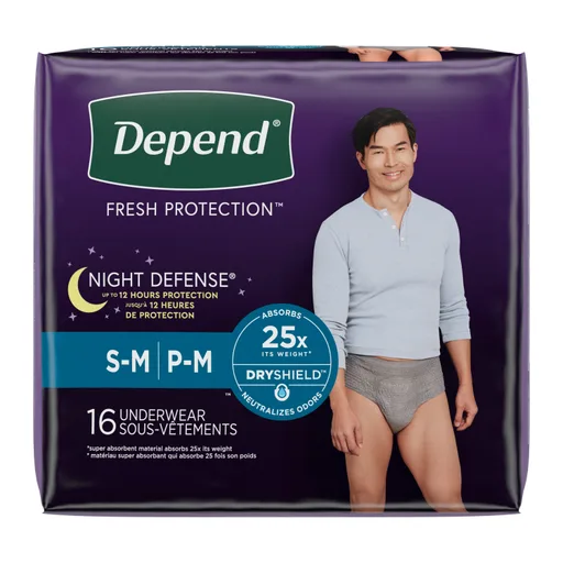 Depend Night Defense Overnight Underwear for Men
