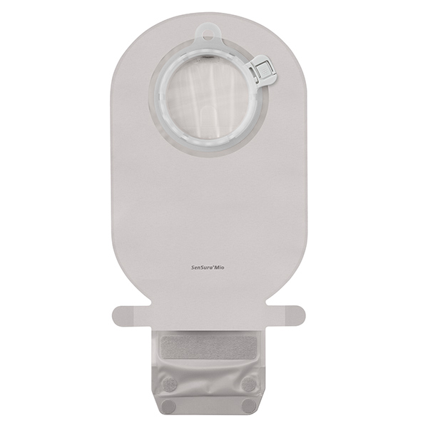 Coloplast SenSura Mio Click Two-Piece Drainable Pouch, Wide Outlet, Filter, 11" L, Integrated Closure, Transparent, 70mm Coupling