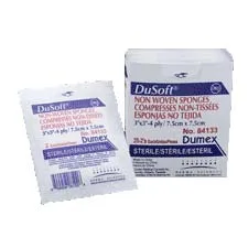 Derma Sciences DuSoft Non-Woven Sponge, 4-Ply, 3" x 3"
