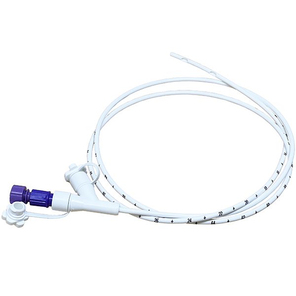 Vesco Medical 14 Fr, 45" Nasogastric Feeding Tube, Polyurethane, Dual ENFit Port, with Stylet