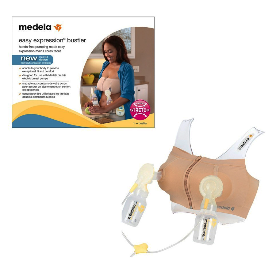 Medela Easy Expression Breast Pump Bustier, Medium, Nude
