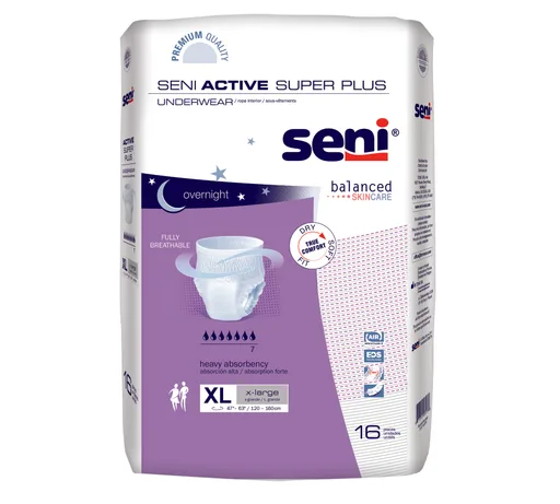 TZMO Seni Active Super Plus Pull-On Underwear, X-Large, 16 Count