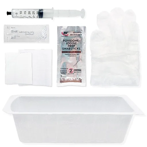 TruAdvance Foley Insertion Tray with 30mL Water Syringe and PVP Swabsticks