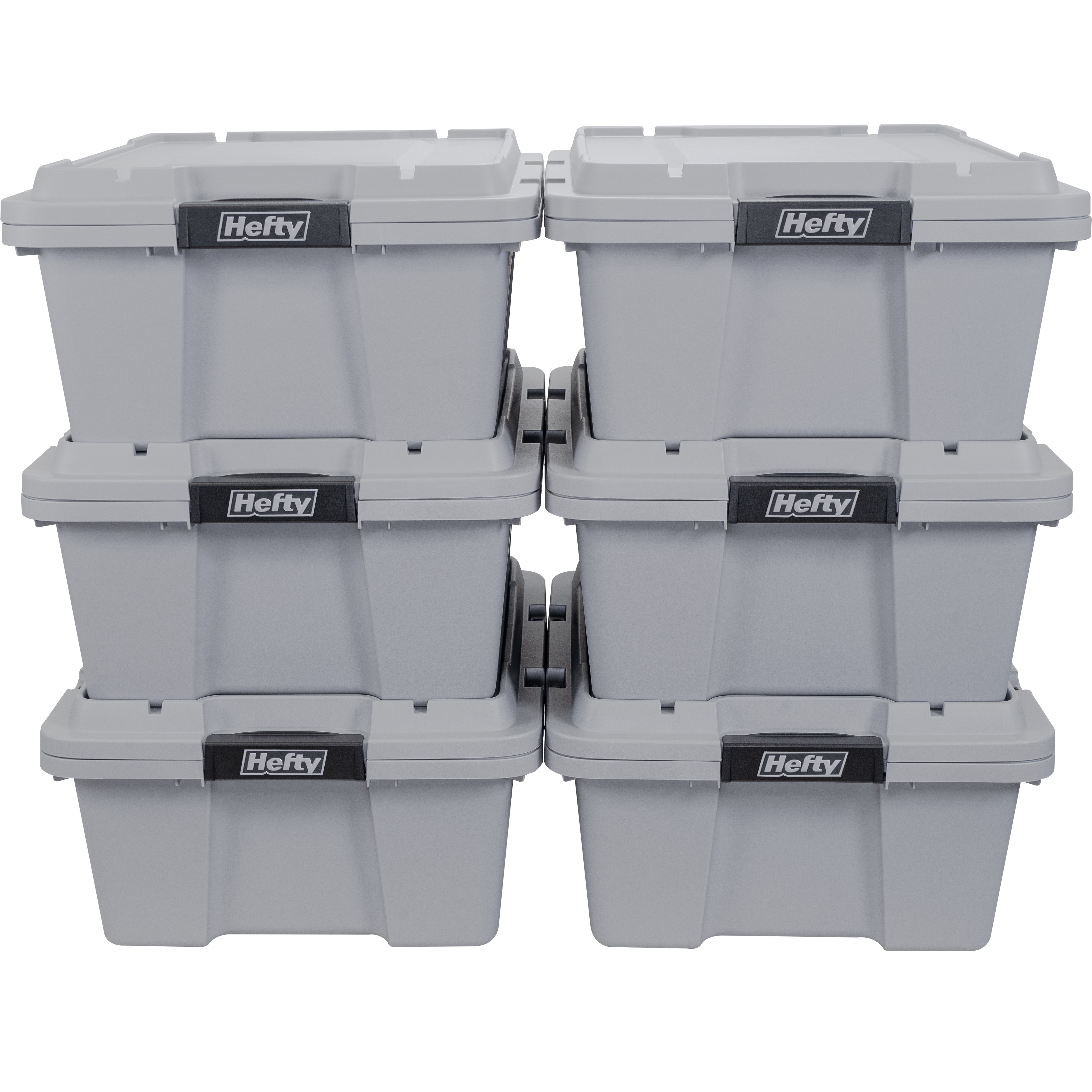 Hefty Hi-Rise Max Storage Container, 48 Qt, Gray