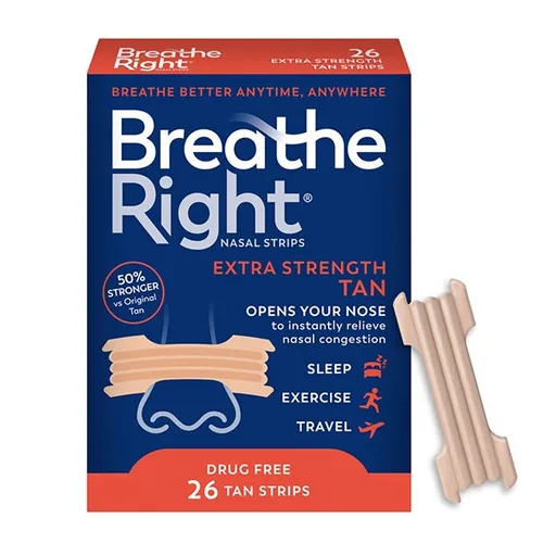 Breathe Right Extra Strength Tan Strips