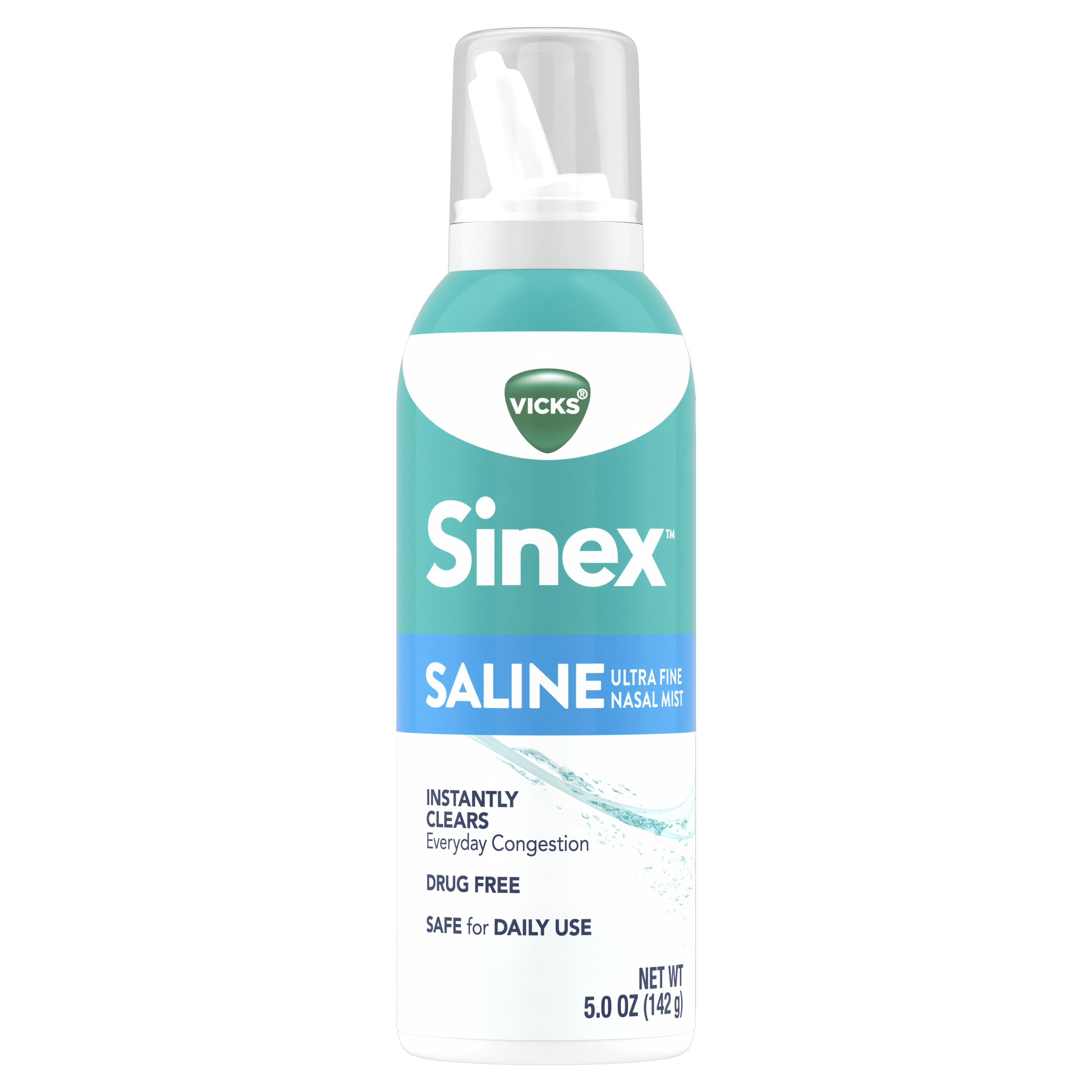Vicks Sinex Saline Ultra Fine Nasal Mist, Drug Free, 5 oz