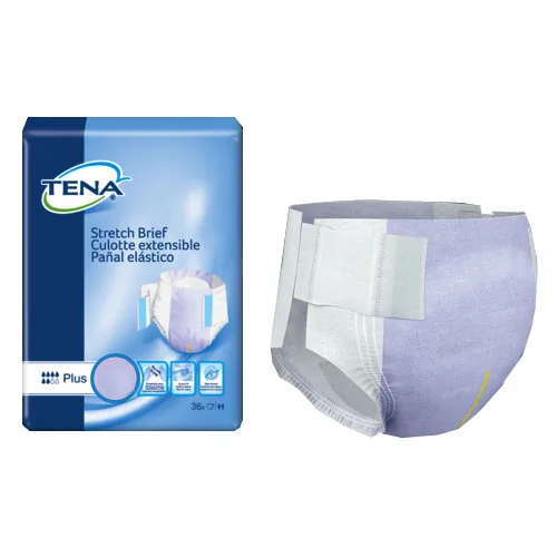 TENA Stretch Plus Incontinence Brief, Medium/Regular