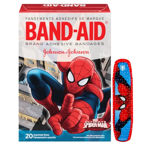 Johnson & Johnson Band-Aid Decorative Adhesive Bandage, Spiderman, Assorted