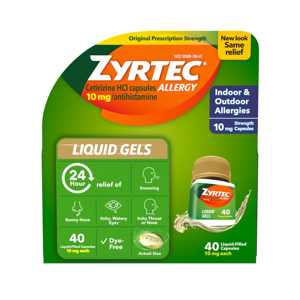 Adult ZYRTEC 10mg Liquid Gels, 40 ct - REPLACES 5320444
