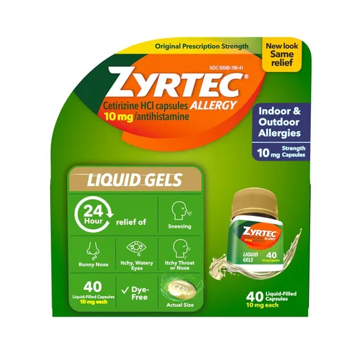 Adult ZYRTEC 10mg Liquid Gels, 40 ct