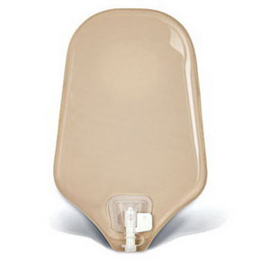 ConvaTec SUR-FIT Natura Two-Piece Urostomy Pouch, 1-3/4" Flange, Accuseal Tap, 9" L, Opaque