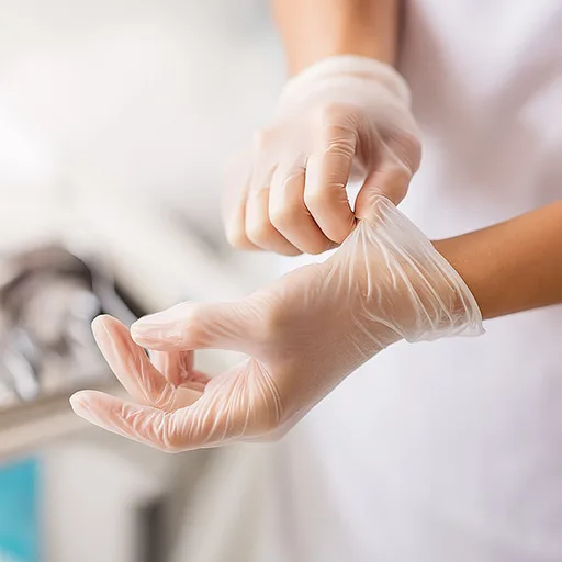 Synguard Basic Vinyl Powder-Free Exam Gloves, X-Large