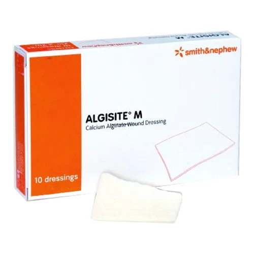 Smith & Nephew ALGISITE M Calcium Alginate Wound Dressing, 6" x 8" White