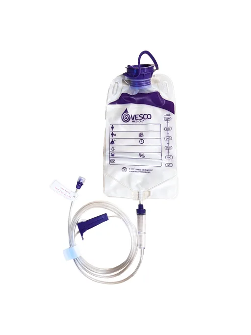 500mL Top Fill Gravity Feed Set with ENFit Connector - PVC