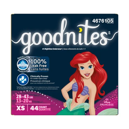 Goodnites Youth Pants for Girls X-Small, Giga Pack