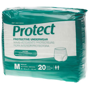 Medline Protection Plus Protect Extra Protective Underwear XL 56" to 68" Waist Size