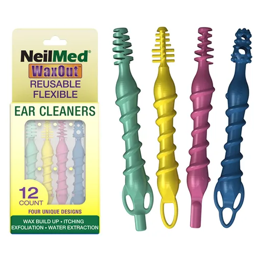 NeilMed WaxOut Flexible Ear Cleaner, 12 Count