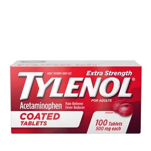 Johnson & Johnson Tylenol Extra Strength Anti Inflammatory Caplet, 500mg Acetaminophen, 100 count