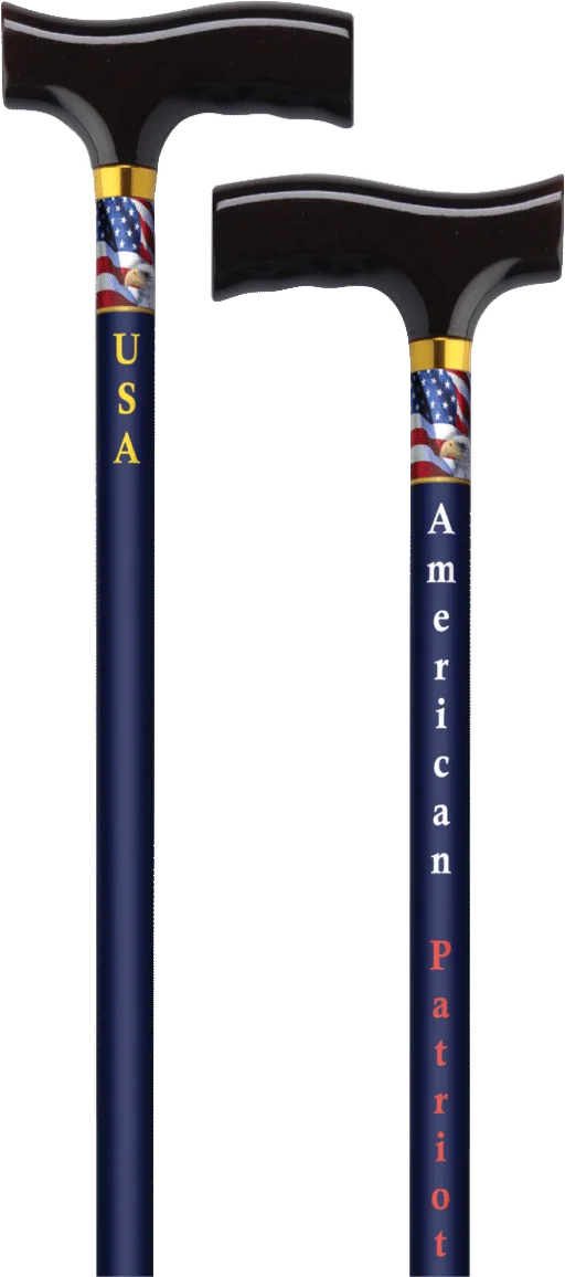Alex Orthopedic Straight Cane with Fritz Handle American Patriot