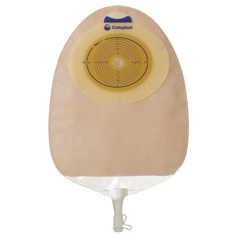Coloplast SenSura Xpro Non-Convex Extra-Extended Wear Urostomy Pouch, Transparent, Pre-Cut 1" Stoma